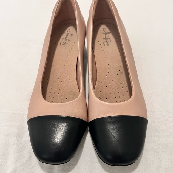 Clarks Pink and Black Flats for Everyday Comfort - Picture 1 of 9